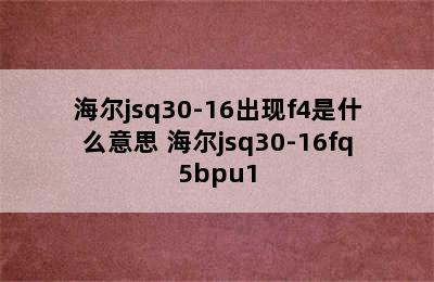 海尔jsq30-16出现f4是什么意思 海尔jsq30-16fq5bpu1